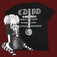A Must-Have For Anime Fans Gothic T-Shirt With Skull Print Mysterious Short Sleeved Pure Cotton Mate