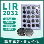 LIR2032 Rechargeable Button Battery 3.6V Lithium Ion Repeated Use 500 Times instead of CR2032 Button