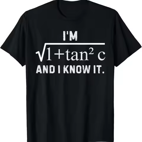 I'M 1 Tan 2 C And I Know It New Funny Math T Shirt