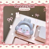 Miffy Bunny Headphones Y2K Handmade Artisan Keycap by eunnychan