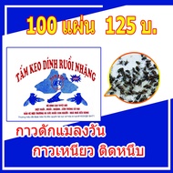 กาวดักแมลงวัน กาวดักแมลงวัน100 แผ่นกาวดักแมลง ที่ดักแมลงวัน กาวติดแมลงวัน แผ่นดักแมลงวัน (100 แผ่น) 