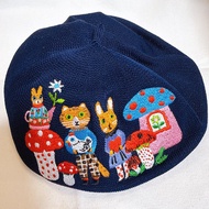 100% new  mushroom x yumi kitagishi painter 🧑‍🎨 hat in navy