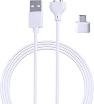 6mm Magnetic Charger Cable USB-A to Magnetic DC with USB-C Adapter, 2.62ft/0.8m 5V/1A Replacement Ch
