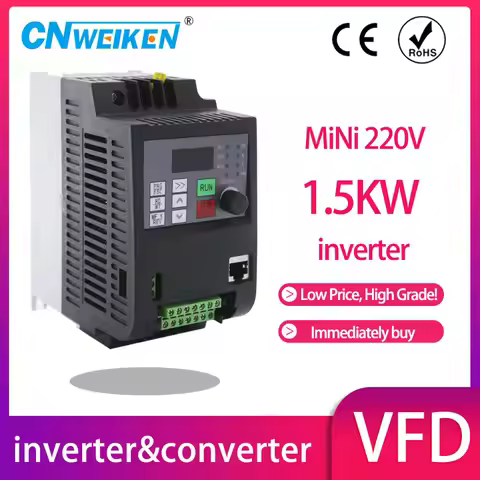 VFD 0.75KW-7.5KW single phase 220v ac to 3 phase 220V/380V Ac Frequency Converter Inverter For 50hz 