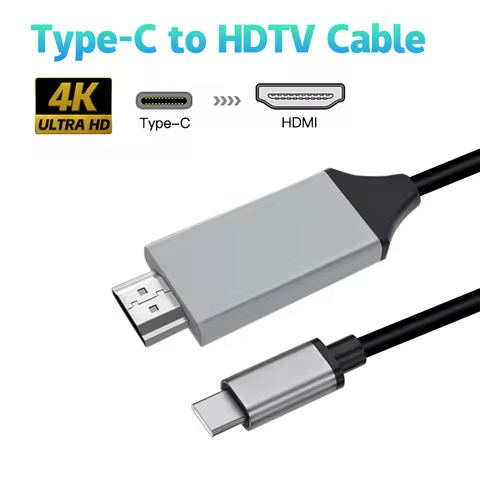 Type C To HDTV USB 3.1 To HDTV Compatible Adapter Cable Type C To HDTV 30Hz 4K USB C Cable Extend Ad