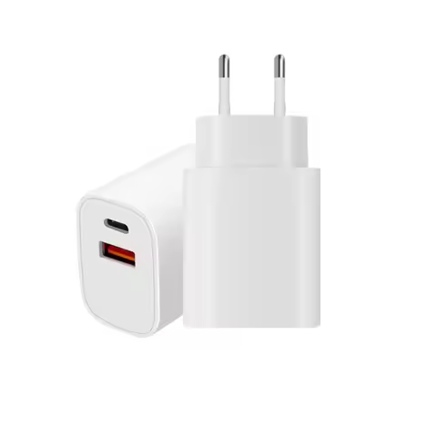 30W PD 3.0 Fast Charger EU Plug Dual Ports USB-A USB-C Wall Charger Power Adapter for iPhone iPad Sa