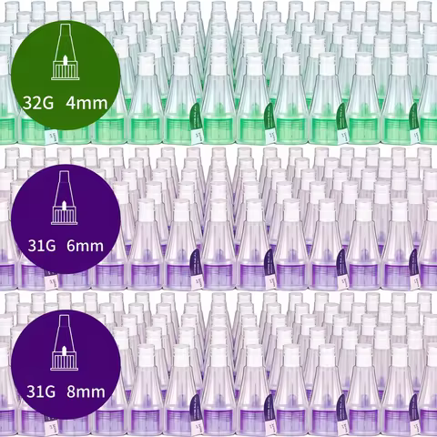 32G 4MM Insulin Pen Needle 31G 5MM 6MM 8MM Painless Needle Sterile Compatible with V1&V2 Injection P