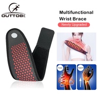 Outtobe Wrist Guard New Upgraded Magnetic Therapy Wrist Brace Tourmaline Wrist Support Adjustable Wrist Guard Self-Heating Arthritis Pain Relief Braces Belt Hand Support Brace