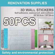 50 Pcs BIG SALE 35X38cm 3D Foam Bricks Wallpaper Stickers Kids Room Wall Sticker Waterproof Mod