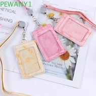 PEWANY1 Business Card Cover Badge Cards Cover With Lanyard 1pc Marble Lanyard ID Card Holder Bag Cro