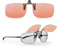 Goiteia FL-Rose Clip on Migraine Glasses Light Sensitivity Glasses for Fluorescent LED Glare/Screen 