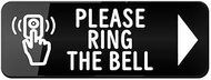 Unisex Acrylic Sign - Please Ring The Bell With Right Arrow - Comes With Graphical Symbols And Strong Adhesive Tape For Door Or Wall 10" X 3" Outdoor Signs Acrylic Design Plate