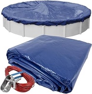 Pool Mate 12 ft Extra-Strength Blue Winter Pool Cover for Above Ground Pools, 4 ft Overlap (16 ft Co