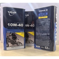 TOYO -G PROTECH SAE 10W40 4 STOCK 1.2 LITER 4T ENGINE OIL WITH ESTER MIX SEMI SYNTHETIC -API SM /JAS