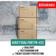 Aukey Dual Port PA-U32 Bergransi Kepala Charger Aukey PA U32 Cas Aukey