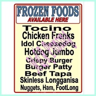 ▬ Frozen Food Signage Laminated