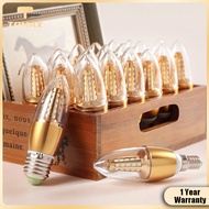 【Affordable Light bulb】TOMAX classic style energy saving candle bulb Lamp holder E14/E27 Silver/ligh