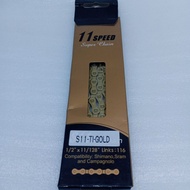 YBN 11 Speed TI Gold 116 Links Bicycle/ Chain