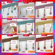 Manik langsir Harga Kilang Renda love beads crystal OR Loket langsir Eropah -11(1PACK)