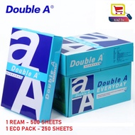 Double A A4 Paper 70 GSM 250's / 500's / Kertas Fotostat / Kertas Putih / Kertas Simili / Kertas A4 