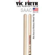 Vic Firth SAAC ไม้กลอง Alex Acuña Hickory หัวไม้ ( Alex Acuña Drumsticks ) -- Made in USA -- Regular