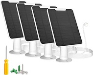 Solar Panel Charger Compatible with Google Nest Camera Outdoor &amp; Indoor (Battery Version), Solar Power for Google Nest Cam, IP65 Weatherproof, with Secure Wall Mount &amp; Screwdriver, 13ft Cable (4 Pack)