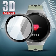 [G ใหม่] ฝาครอบฟิล์มป้องกันกระจกไฟเบอร์นิ่ม3D สำหรับนาฬิกา Huawei GT2E เคสป้องกันแบบเต็มหน้าจออุปกรณ์เสริมของสมาร์ทวอทช์ Huawei GT 2E