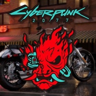 CYBERPUNK Cyberpunk 2077 Car Sticker Skull Motorcycle Electric Vehicle Reflective Sticker