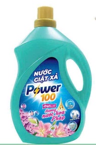 Nước giặt xả power 100 hương nước hoa pháp . Can 3.4l