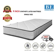 Ready Stock【Direct Factory】8 INCH Premium Quality Single Mattress Synthetic Latex / Single Bed / Til