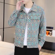 Denim Jackets Pi Shuai Fragmented Flower Denim Coat for Men 3 Spring and Autumn Trend Korean Edition High end Fashion Men's Jacket Top jiahuiqi