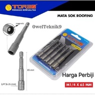 OwelTeknik9 - TORA Drilling Key 1/4Bu65mm/Drilling Socket Key 1/4Bu65mm TORA/Shodium Socket Key 1/4 