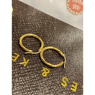 Pawnable Gold Hoop Earring 18k Saudi Gold
