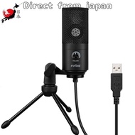 FIFINE USB Microphone Condenser Microphone PC Microphone Internet Calling Game Streaming Telecommuting Voice Chat Unidirectional Volume Adjustable Tripod Mic Stand Included PC Windows/Mac Compatible Black K669B