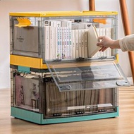 內地直送 - 折疊收納箱(中號 透明黃)可折疊收納膠箱 多功能收納箱 衣物收納箱 膠箱 家居收納箱 折疊收納箱 有轆收納箱 小號膠箱