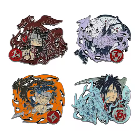Anime Pins Uchiha Sasuke Uchiha Itachi Uchiha Madara Manga Pins for Bags, Backpacks, Clothes, Cospla