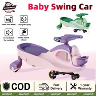 Children Twist Car 100KG MAX LOAD Yoyo Plasma Swing Car Music Toddler Twist Car LED Wheel Baby Swing