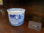 【卡卡頌 歐洲跳蚤市場/歐洲古董】英國名瓷Spode_義大利藍系列 鄉間風景 雕刻瓷盆 瓷器皿 收納 p1097