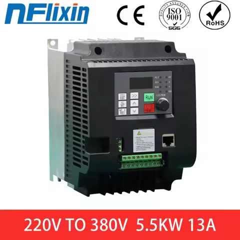 Converter 220v single phase input to 380v three phase Output 11kw 15HP VFD Variable Frequency Drive 