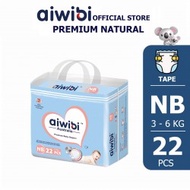 Aiwibi Premium Tape Diaper NB 22pcs | Soft & Absorbent