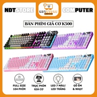 YINDIAO K500 Mechanical Keyboard with Various Colors and 7-Color Through-Key LED Lights for Gamers