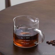 [Haluoo] Espresso Measuring Glass Jug Cup for Cold and Hot Beverage 250ml