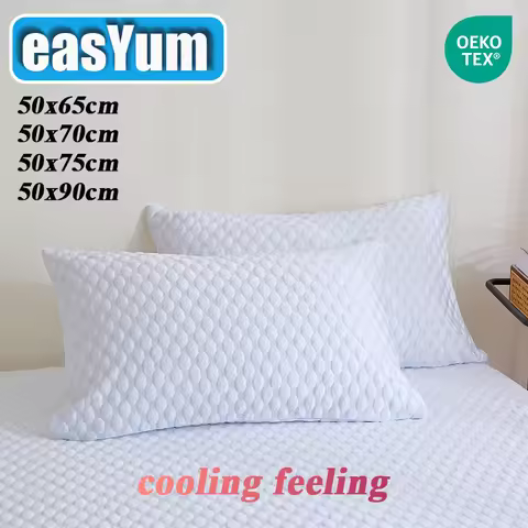 50x65/50x70/50x75/50x90cm Queen King Bamboo Fiber Cooling Waterproof Neck Pillow Case Covers Decorat