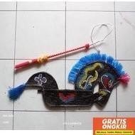 Children's toy package of horses (horses) + stick whip