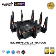 ASUS ROG Rapture GT-AX11000 AX11000 Tri-band WiFi 6 Gaming Router –World's first 10 Gigabit WiFi router with a quad-core CPU, PS5 compatible, 2.5G port, DFS band, wtfast, Adaptive QoS, AiMesh for mesh wifi system and free network security