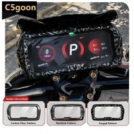 C5GOON Motorcycle Dashboard Cover Instrument Panel Protector with Clear Screen Shield Waterproof E-S
