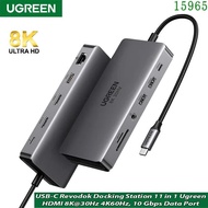 UGREEN 15965 CM681 USB C Revodok Docking Station 11 in 1 HDMI USB Lan Type c ports