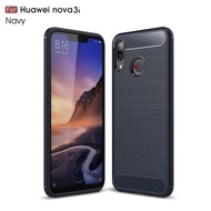 Huawei Nova 3i Softcase Carbon Fiber TPU Brushed Shockproof Case