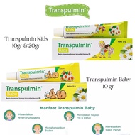 Transpulmin cream baby relieves nasal congestion / flu baby kids