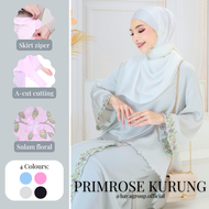 🔥Ready Stock🔥Primrose Baju Kurung Kedah Sulam Floral Moden Flowy Kurung Muslimah Satin Baju Kurung Kedah Moden Raya Style Baju Kurung Kedah Plain Sulam Trend Baju Kurung Murah